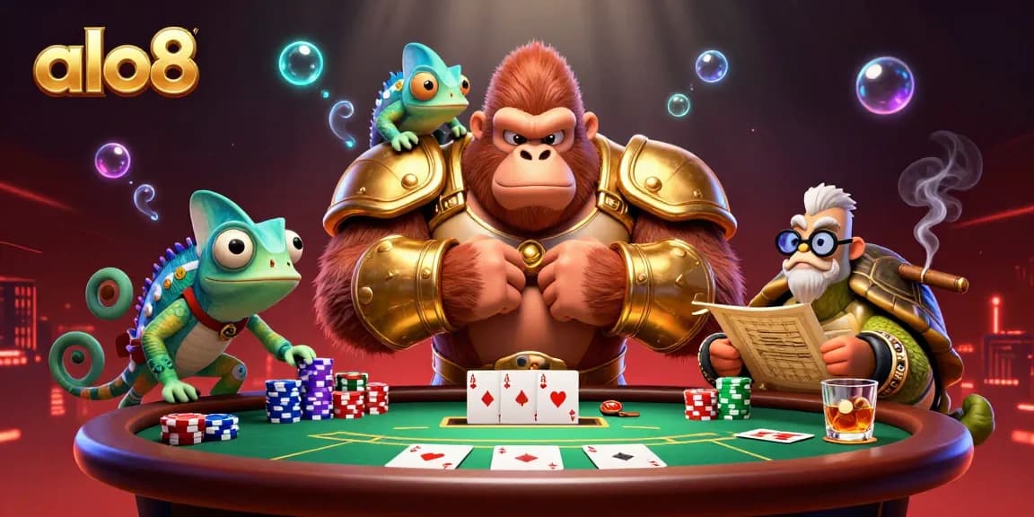 Experience the excitement of alo8 with a vibrant scene featuring a gorilla king and gaming elements.