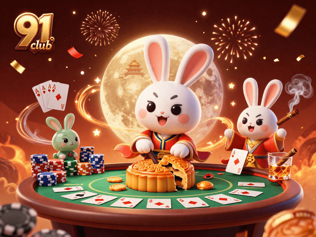 Join the excitement at 91 club with thrilling poker chip surprises revealed by the moon rabbit.