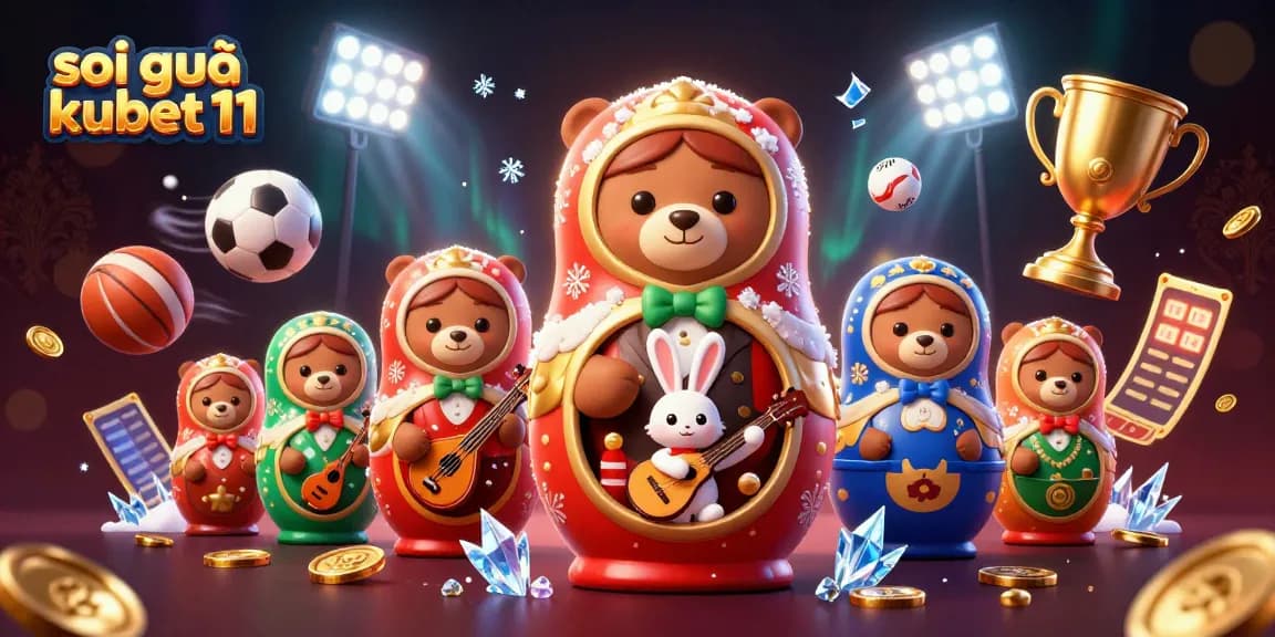 Engage in excitement with soi cầu kubet 11 as dynamic bears and sports elements fill the casino scene.