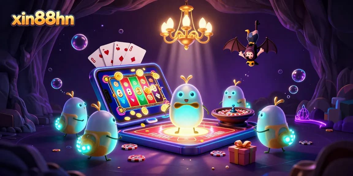 Experience the vibrant gaming atmosphere of xin88hn in a captivating 3D casino scene.