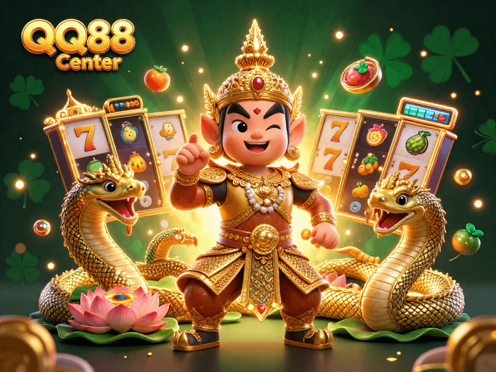 Engage with thrilling games at QQ88 Center as vibrant slots and guardians create an exhilarating atmosphere.