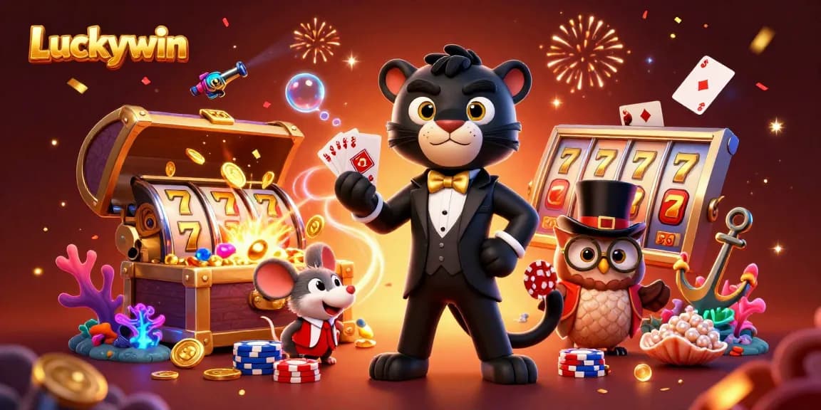 Luckywin offers an exciting casino experience with engaging characters and dynamic gaming elements.