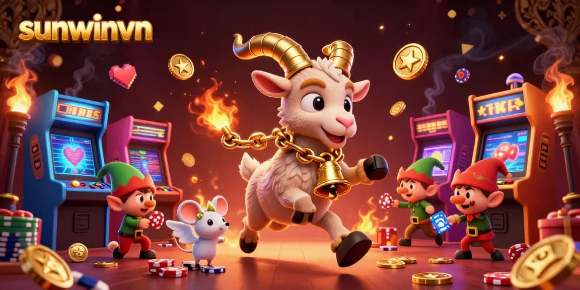Experience excitement at sunwinvn's breathtaking casino with Krampus, angel mouse, and gremlins in action.