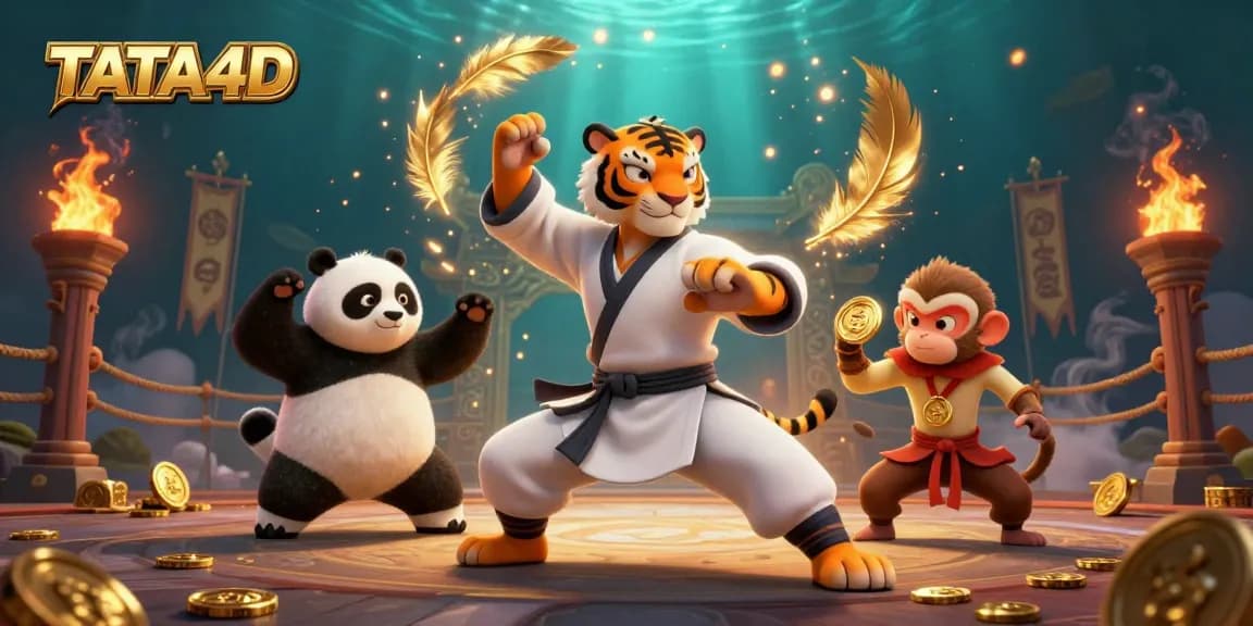 TATA4D engages with animated characters as they play and win in a dynamic casino environment.