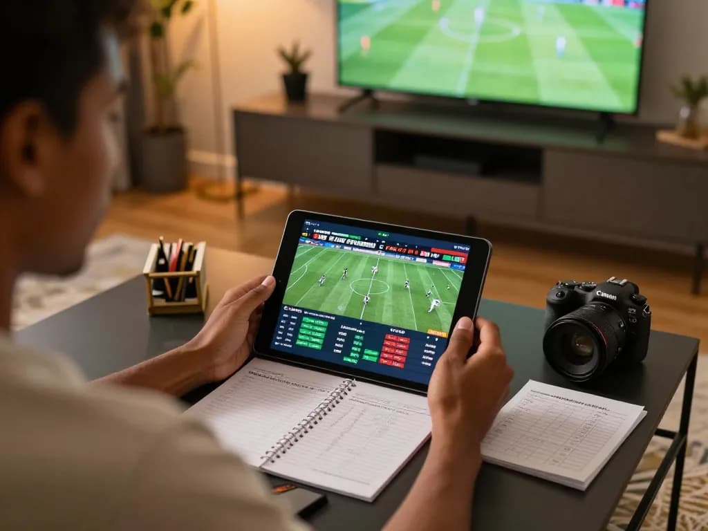 Betting strategies for kèo nhà cái showcased with a person engaged in live sports betting.