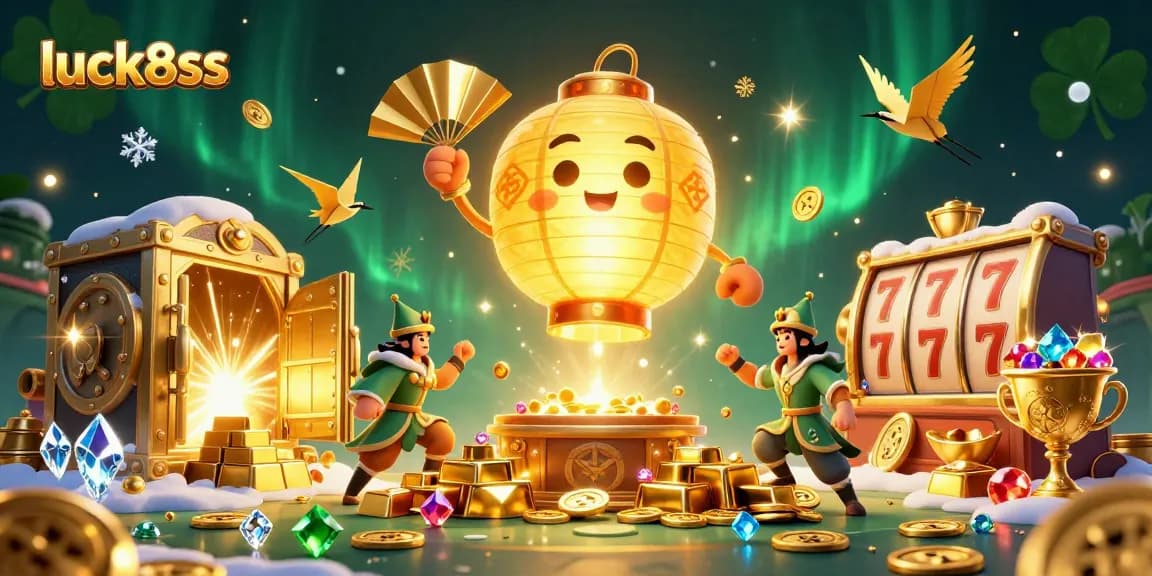 Experience luck8ss in an immersive 3D casino dreamscape, filled with vibrant magical treasures.