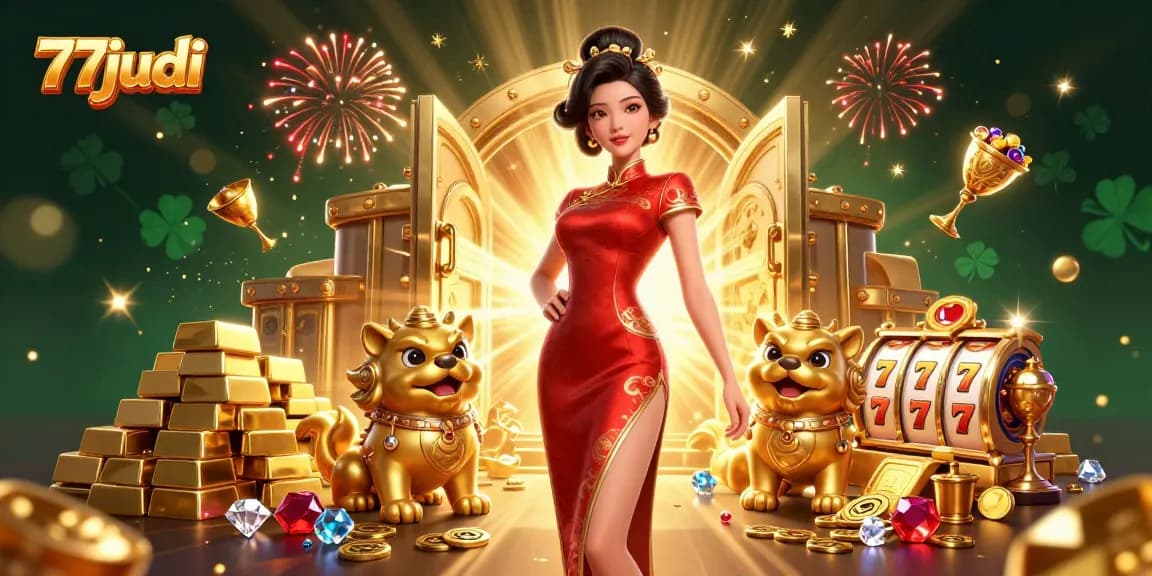 Play exciting slots at 77judi while enjoying glamorous Asian-themed casino festivities.