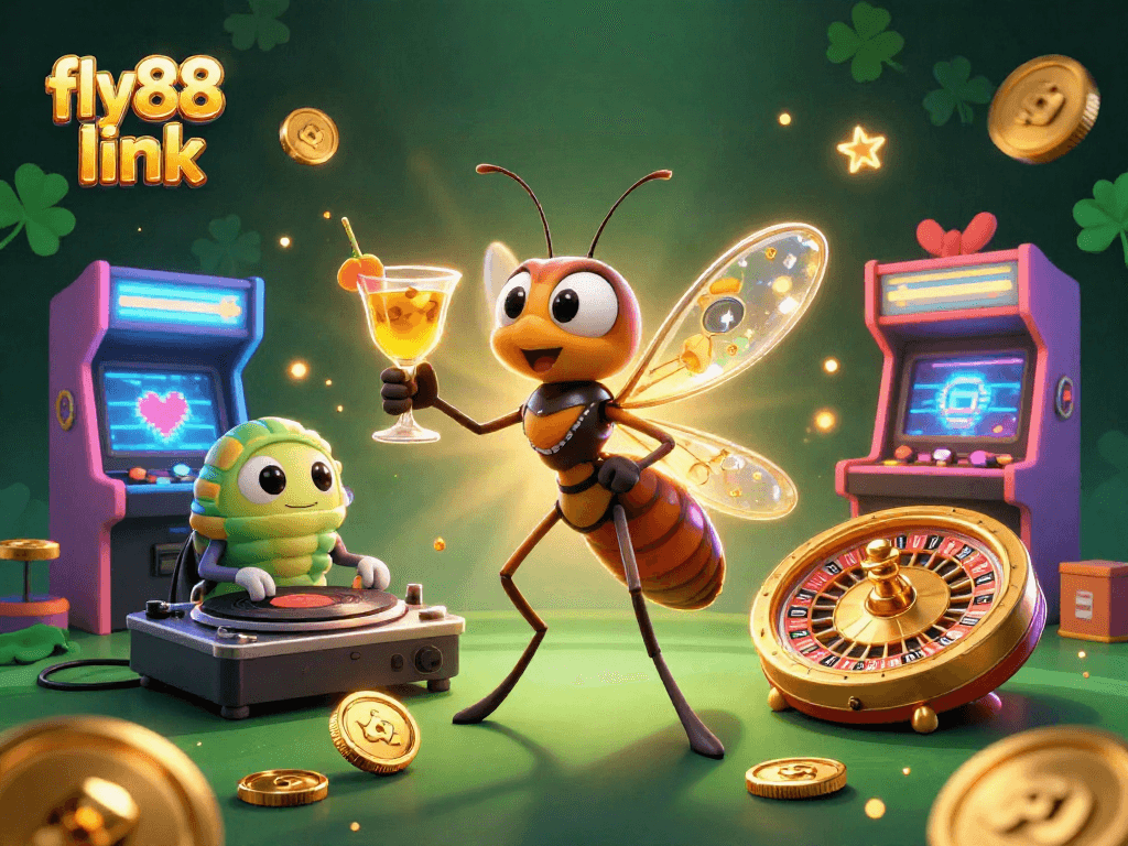 Engage with the vibrant fly88 link scene featuring dynamic casino elements and characters.