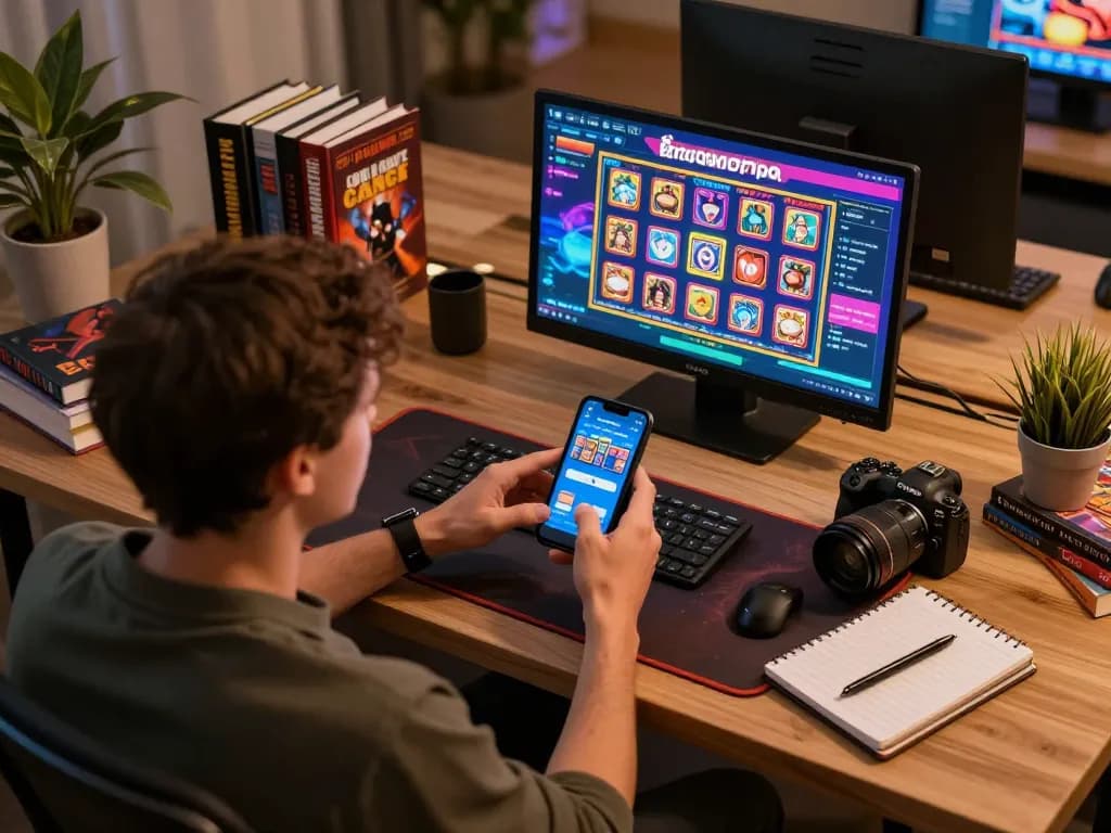 Engaging in Pragmaticplay mobile gaming with vibrant slots displayed on a tablet.