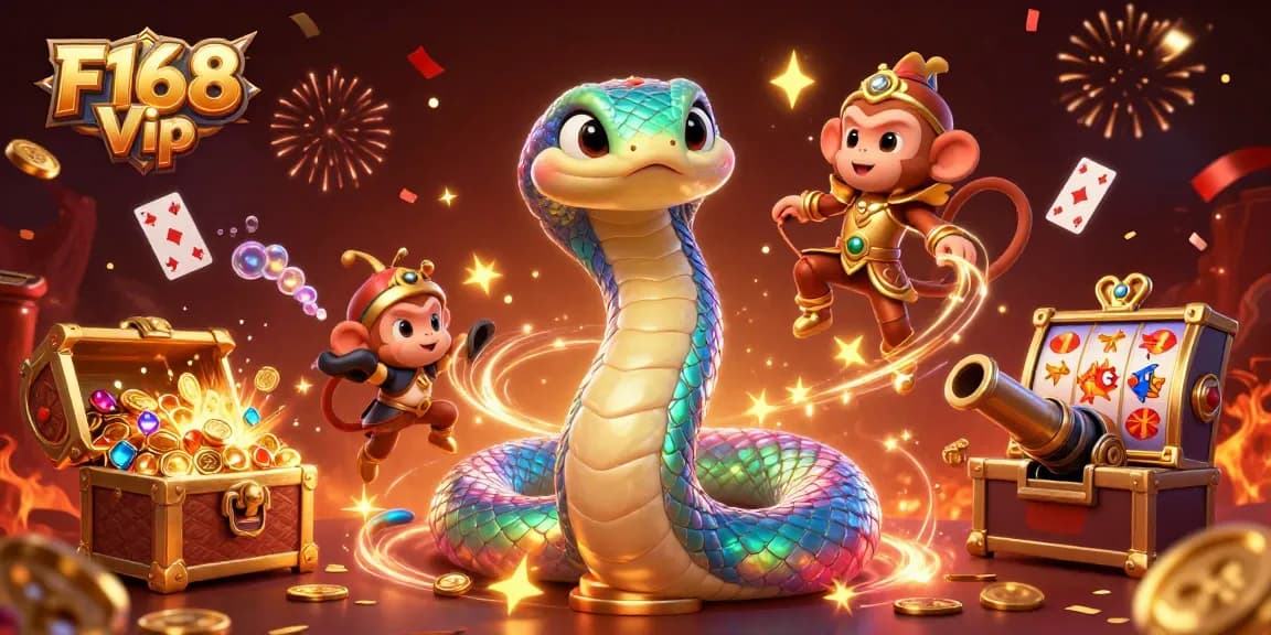 Experience thrilling gameplay at F168 Vip through a vibrant casino scene with magical elements.