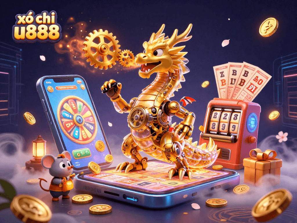 Engage with xổ số u888 through vibrant scenes of lottery excitement and dynamic gaming elements.