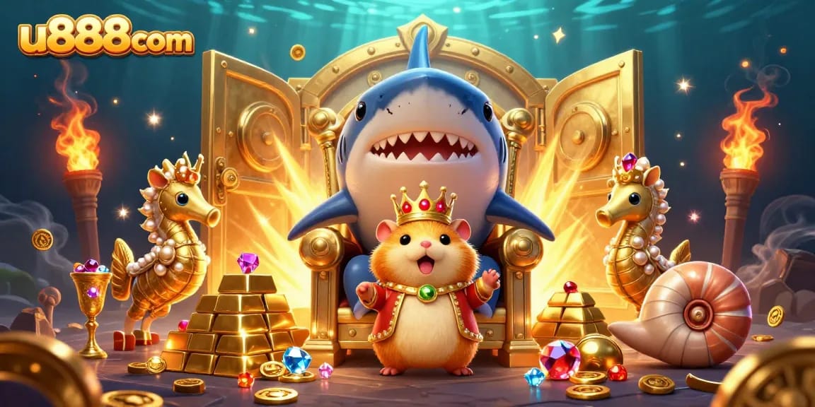 Engage with u888com's thrilling underwater casino adventure as the hamster king reigns over treasure.