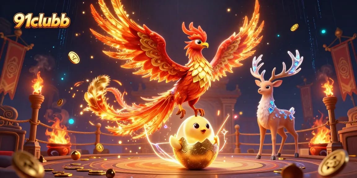 Engage with the vibrant world of 91clubb as the fiery phoenix rises amidst a dynamic casino scene.