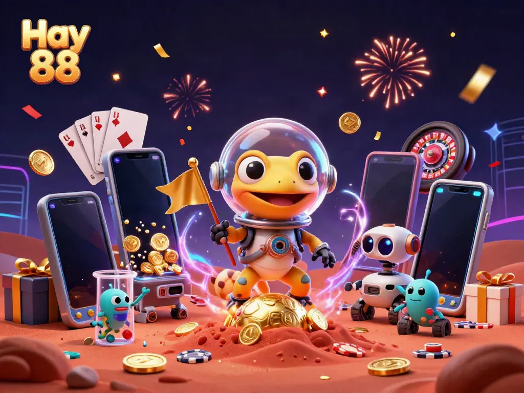 Experience the thrilling world of Hay 88 as a Martian gecko discovers a golden casino with exciting games.