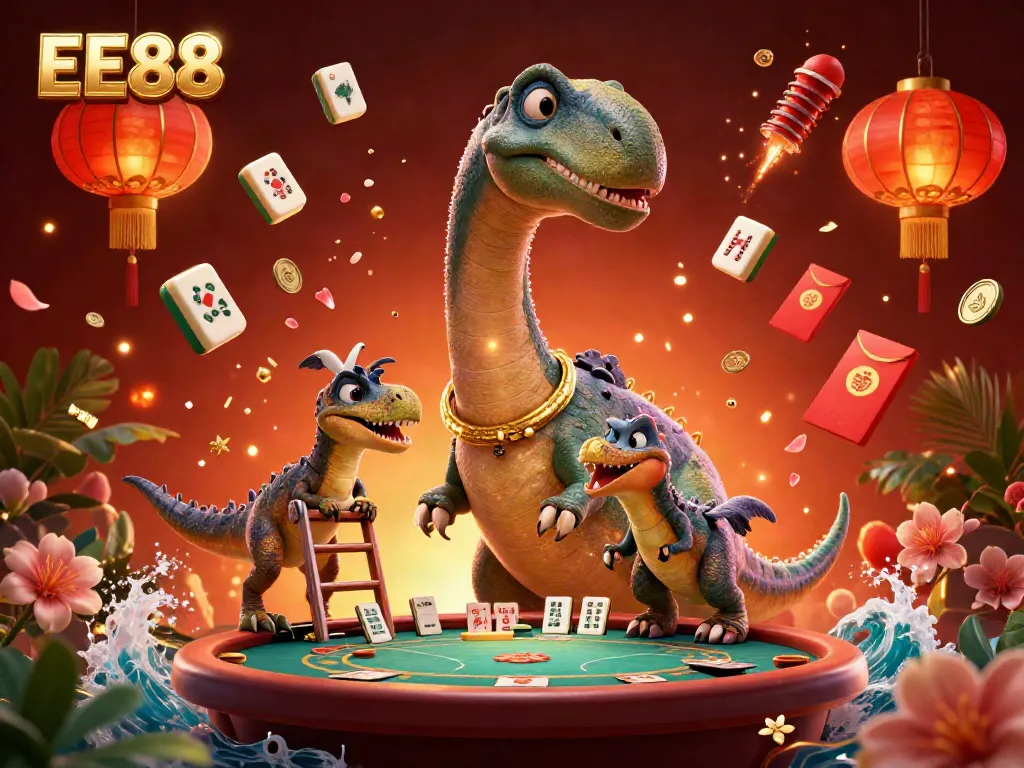 Experience EE88 with vibrant 3D casino scenes filled with luck and excitement as characters engage in lively gameplay.