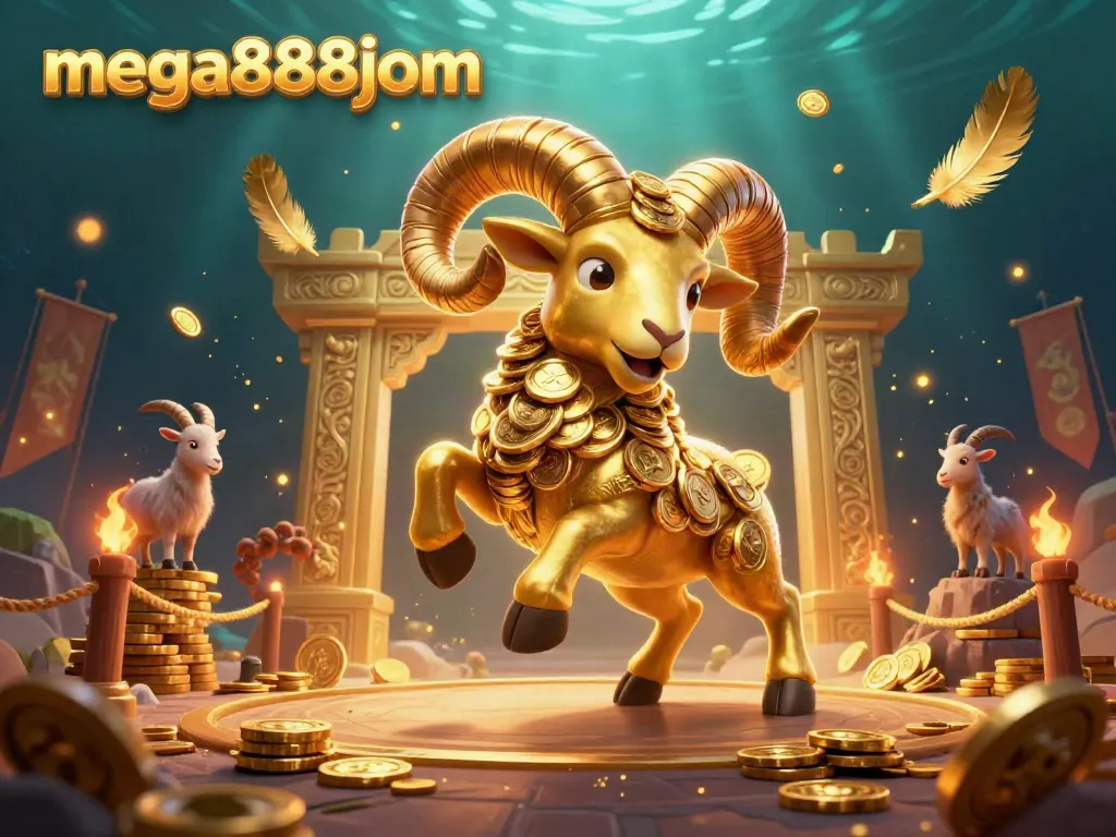 Experience the thrill of mega888jom with dynamic gambling action illustrated vividly in a vibrant scene.