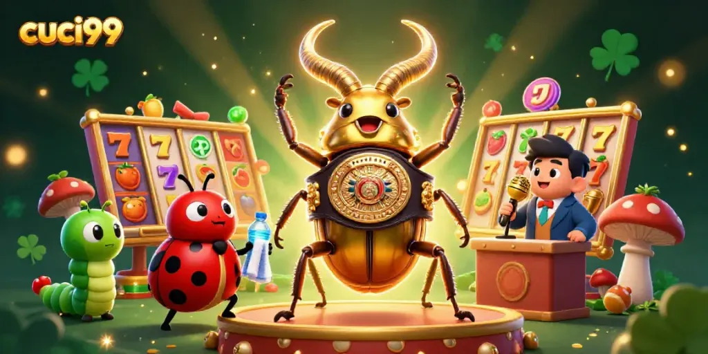 Experience the thrill of cuci99 with exciting slot reels and vibrant casino elements.