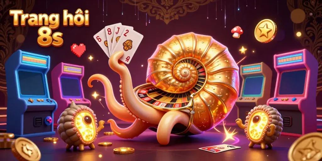 Experience dynamic gameplay at Trang chủ 8s with vibrant 3D characters and casino elements illuminating the fun.
