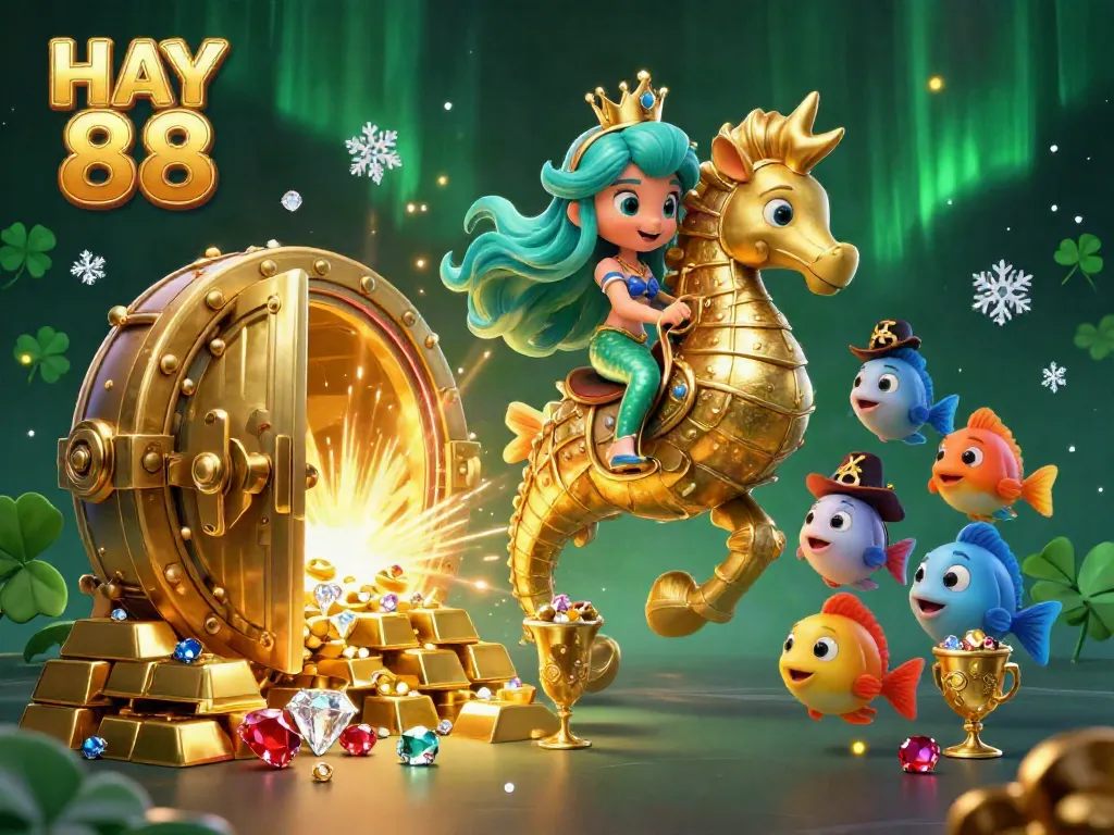 Experience the magical adventure of HAY 88 with a 3D mermaid princess and treasure galore.