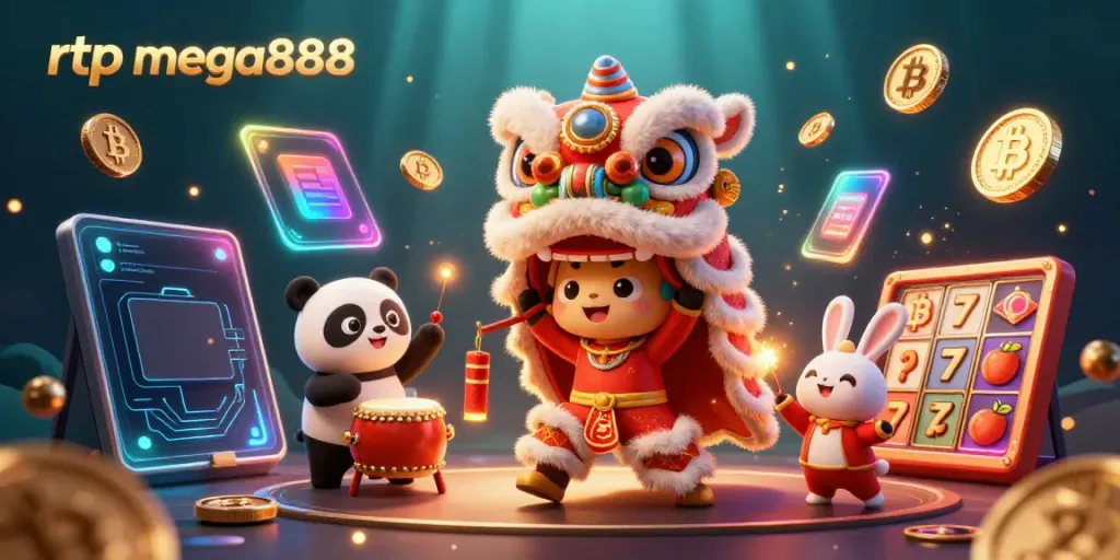 Join the excitement with rtp mega888 as a lion dance and casino elements come alive in vibrant 3D!