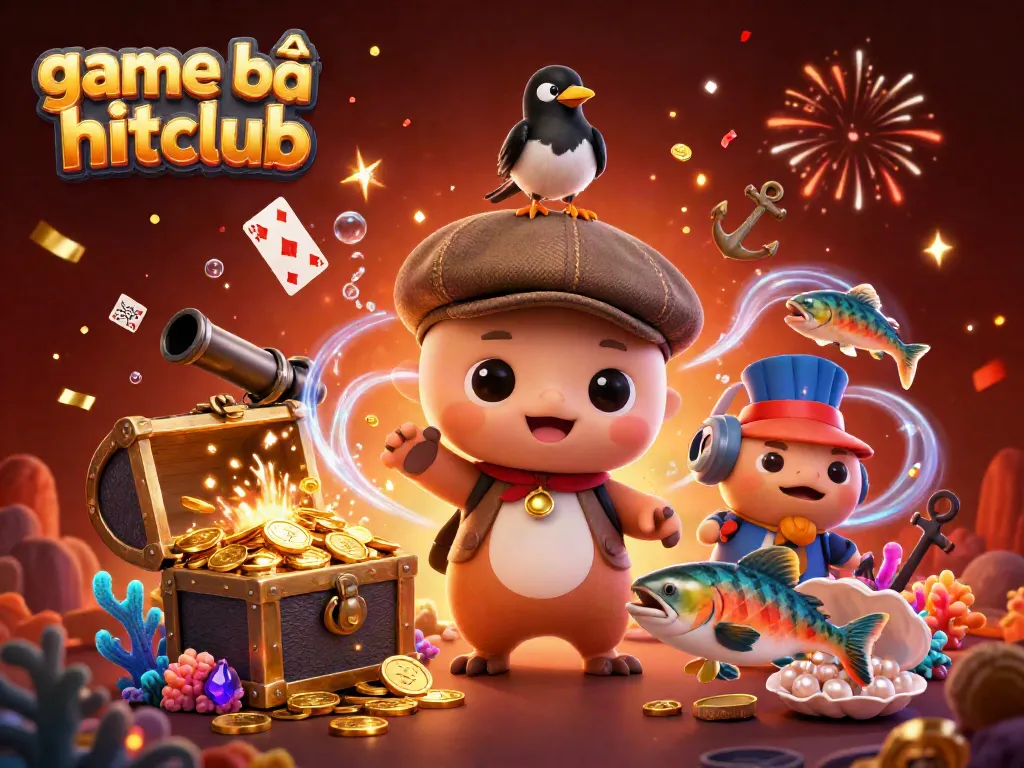 Experience excitement and wins at game bài hitclub with vibrant underwater scenes, gold coins, and fun characters.